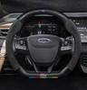 Ford ST EXPLORER EDGE Fiesta Focus Mondeo F150 Fusion Mustang Kuga Ranger Car Anti-Slip Suede Carbon Fiber Steering Wheel Cover