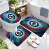 3Pcs Flannel Toilet Mat Set Blackburn Rovers Football Bathroom Rug Bath Carpet Non Slip Home Decor