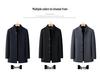Men's Mid-Length Wool Coat with Removable White Goose Down Liner - Thickened Warm Windbreaker for Autumn/Winter Season