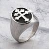 Sterling Silver Punk-style Cross Men's Ring Is A Perfect Gift for Men To Wear As A Ring in Daily Gatherings and Parties