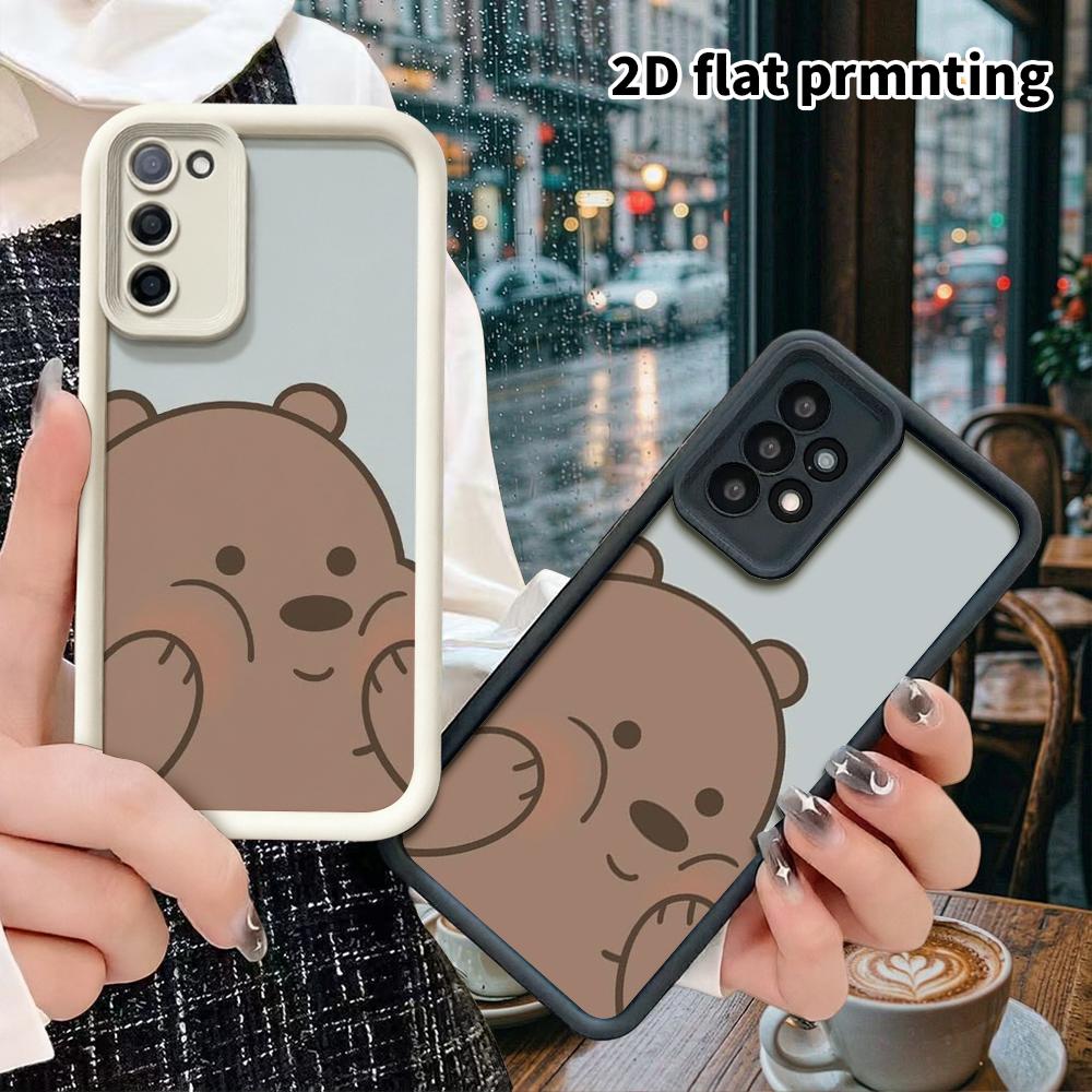 Phone Case: 2D Flat Samsung Galaxy A34 A35 M05 M06 S20 S22 S21 FE Plus 5G Protective Case, Face-covering Little Bear, Perfect Holiday Gift for Christm