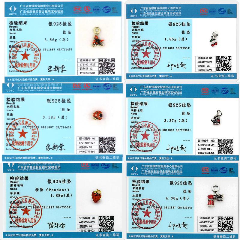 Red Series Charms Beads Pendan Copper Suitcase Red Wine High Heels Cherry Charm Fit Original Bracelet Woman Jewelry