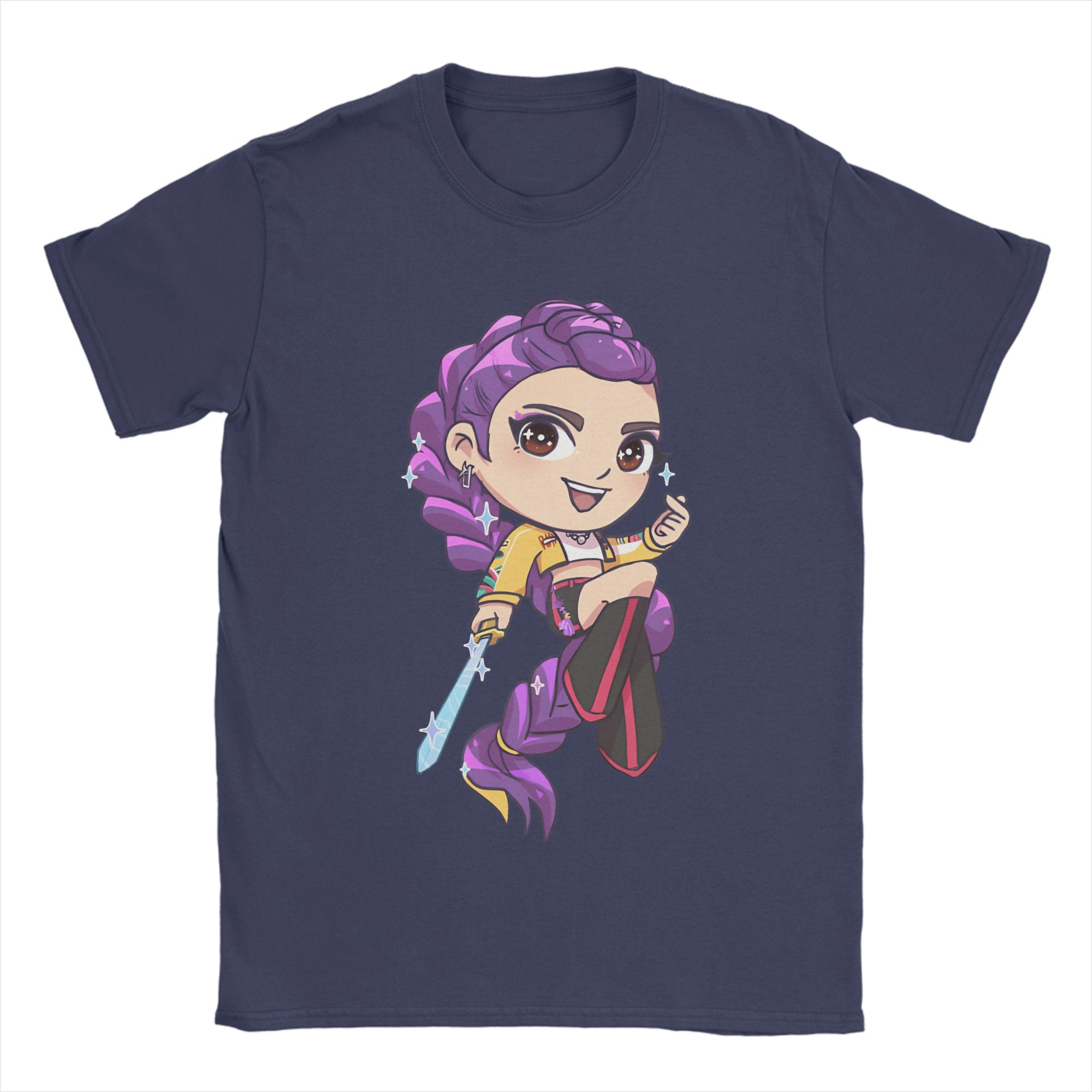 

Novelty Rumi K-Pop Demon HuntersT-Shirts for Men Round Collar Pure Cotton T Shirt Short Sleeve Tees Gift Tops 4XL