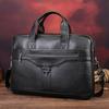 Real Leather Briefcase for Business Men, Laptop Bag, Large Capacity Retro Crossbody Bag