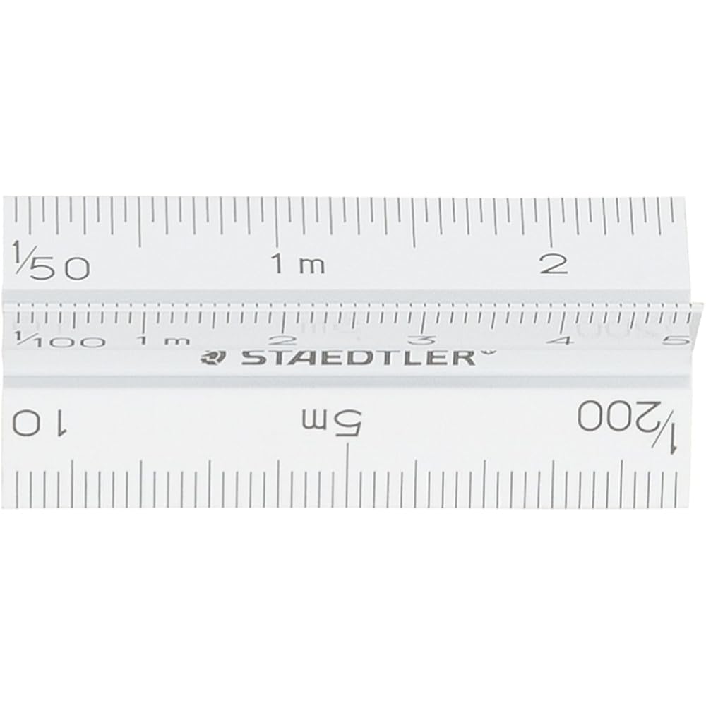 Staedtler Ruler Triangle Scale Aluminum Construction 987 30-13