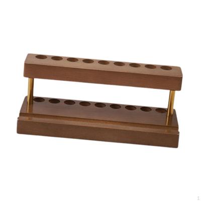 9 Slot Wooden Rack for Pencils, Versatile Stand Office and Apartment Use