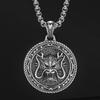 Mens Vintage Dragon Pendant Necklace Plated Retro Animal Jewelry Chain Accessory Casual Outfit