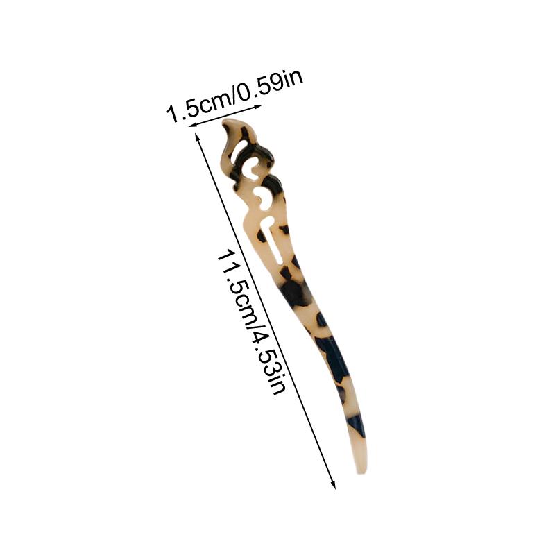 1/2pcs Hollowed-out High-quality Acetate Fashion Hairpin Simple Fork Stick Pins