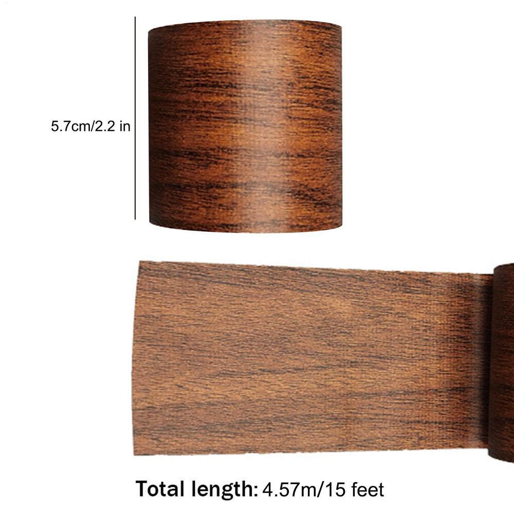 2.2X15" Wood Grain Repair Tape Self-Adhesive Renovation Sticker for Kitchen Cabinet Counter Bookshelf Mirror Furniture Restore