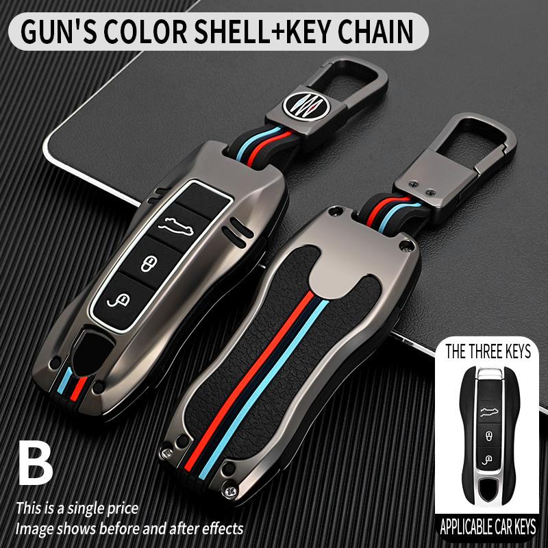 ACP1 3/4 Buttons Zinc Alloy Car Key Case Cover Shell Fob For Porsche Panamera Spyder Carrera Macan Cayman Cayenne 911 970 981 991