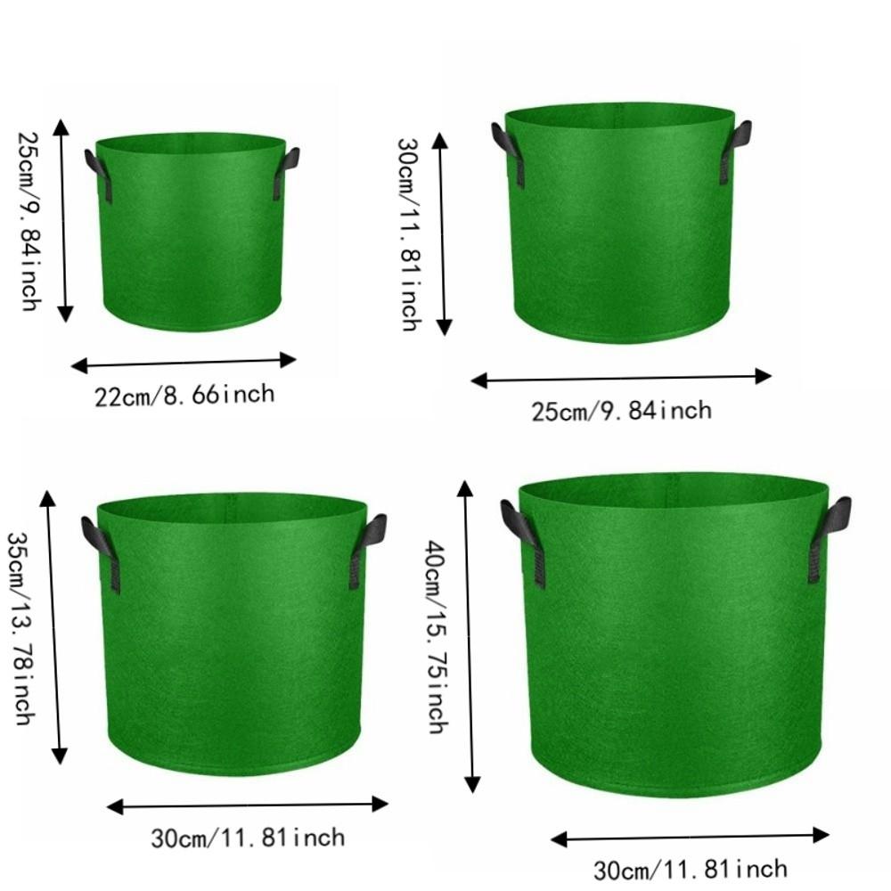 Faltbare Grow Bags Verdickte Stofftöpfe Pflanzenzucht Filz Grow Bags Baumpflanzung