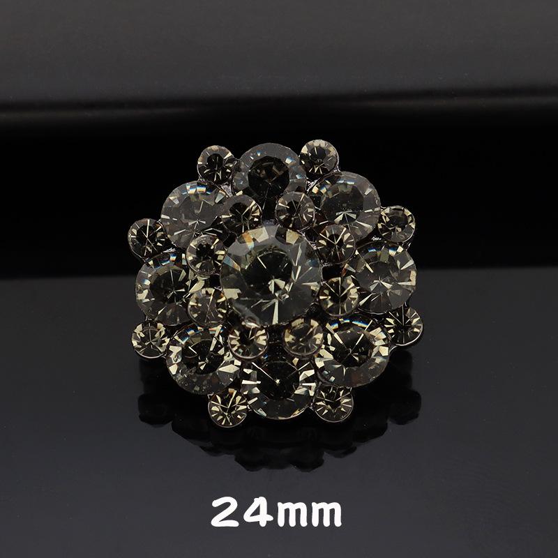 5 Stück High-End Metall Diamantenbesetzte Mantelknöpfe Kinder Pelzknöpfe Nerzknöpfe Mode Blütenblatt Strassknöpfe