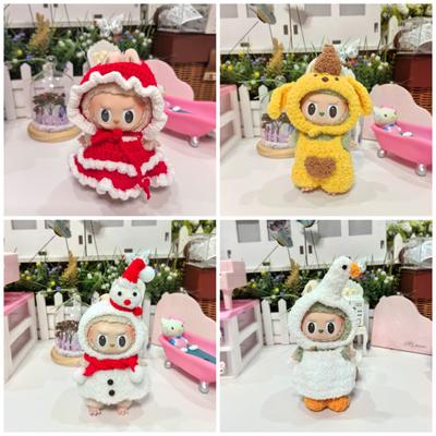Navidad Hecho a Mano Colgante 17cm Ropa Tejida de Lana Pelele Muñeco de Nieve Ropa de Bebé Abeja