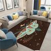 1pc Artistic Butterfly Area Rug and Moth Pattern Lunar Elements Rectangle Mat Hand Machine Made Living Room Bedroom Decoration