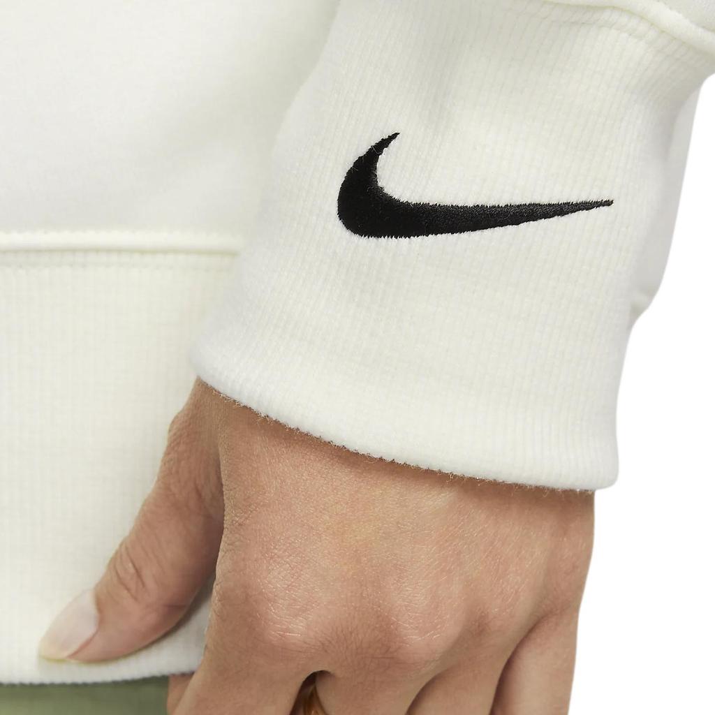 Nike Solid Color V-Neck Pullover Long Sleeve Sweater Women Sweater White FB8318-133