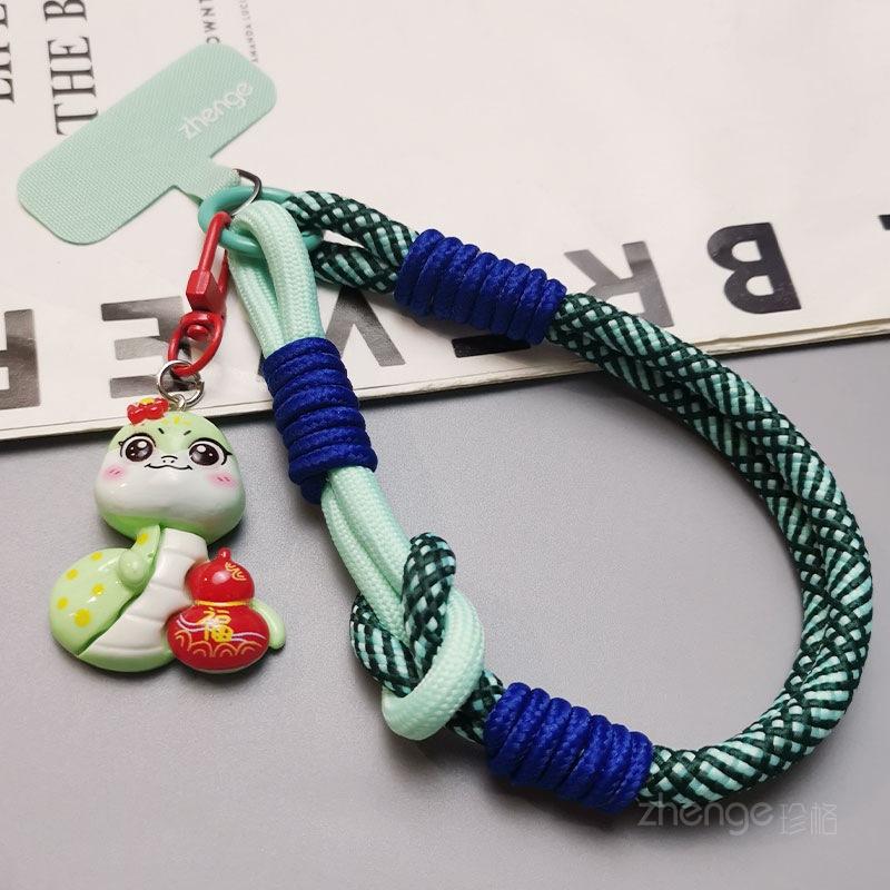 Mobile Phone Lanyard Wrist Short Ins Cartoon Cute Snake Pendant Mobile Phone Case Small Lanyard Thumb Ring Lanyard