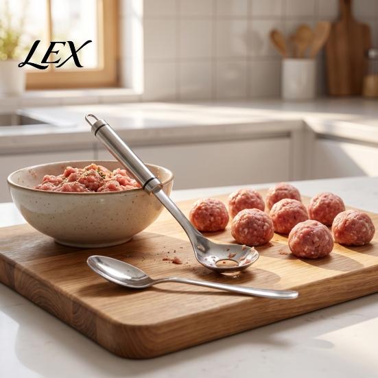 Fruit Baller Tool 2Pcs 304 Stainless Steel Meatball Maker, Non-Stick Scoop for Cooking Accessories Home Homemade Meatballs, Versatile Kitchen