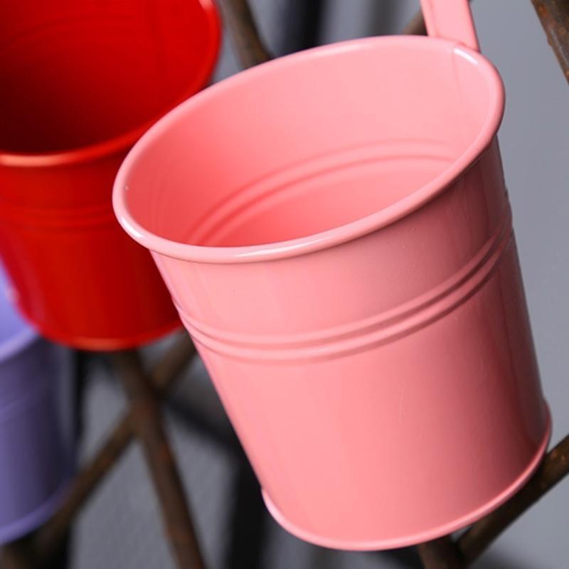 Y5JC Wall Mounted Potted Plant Flowerpot Garden Wall Hanging Planter Detachable Hook Small Flower Container Wall Decoration