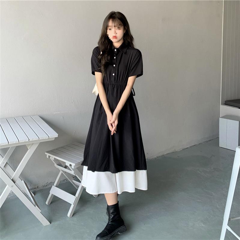 Plus Size Retro Hepburn Style Little Black Dress - Cinched Waist, Flattering Fit 3XL (190-240 Jin)