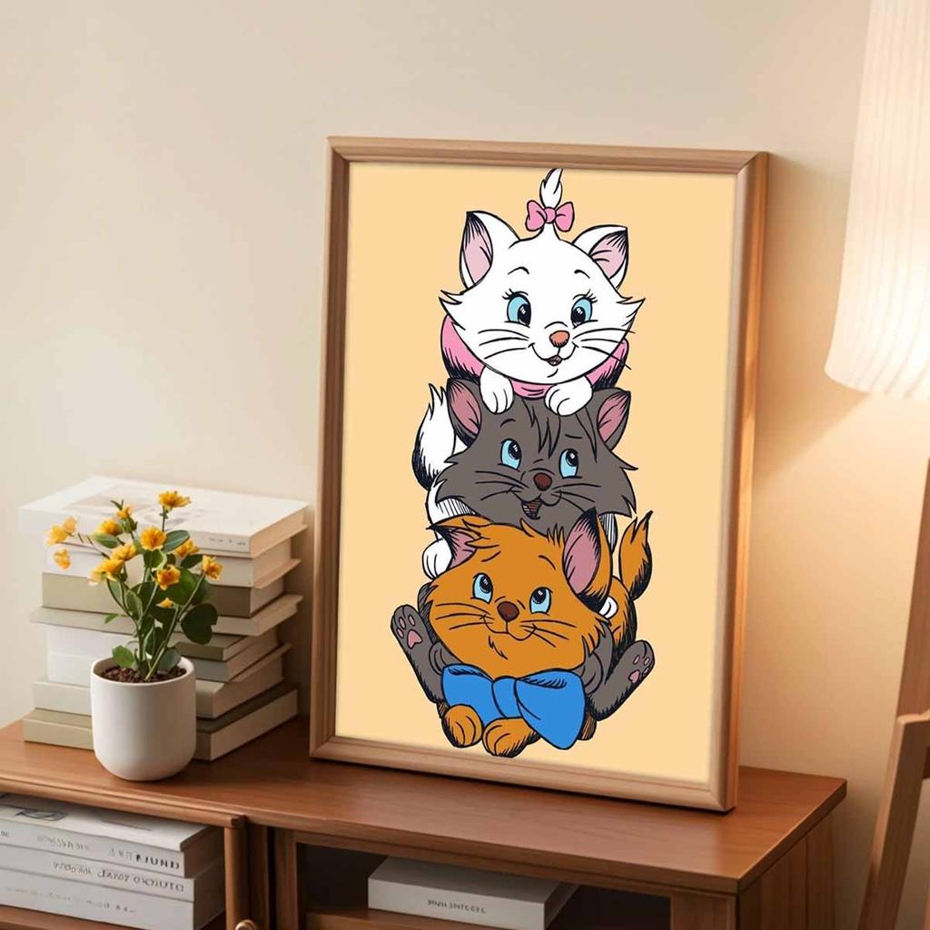 5D Diy Diamond Painting Three Cats Stacked Up Full Drill Rhinestones Mosaic Embroidery Handmade Products Home Decor Gift