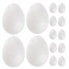 60Pcs Easter White Foam Eggs DIY Craft Foam Smooth Surface Perfect for Painting Decorating Holiday Projects Egg