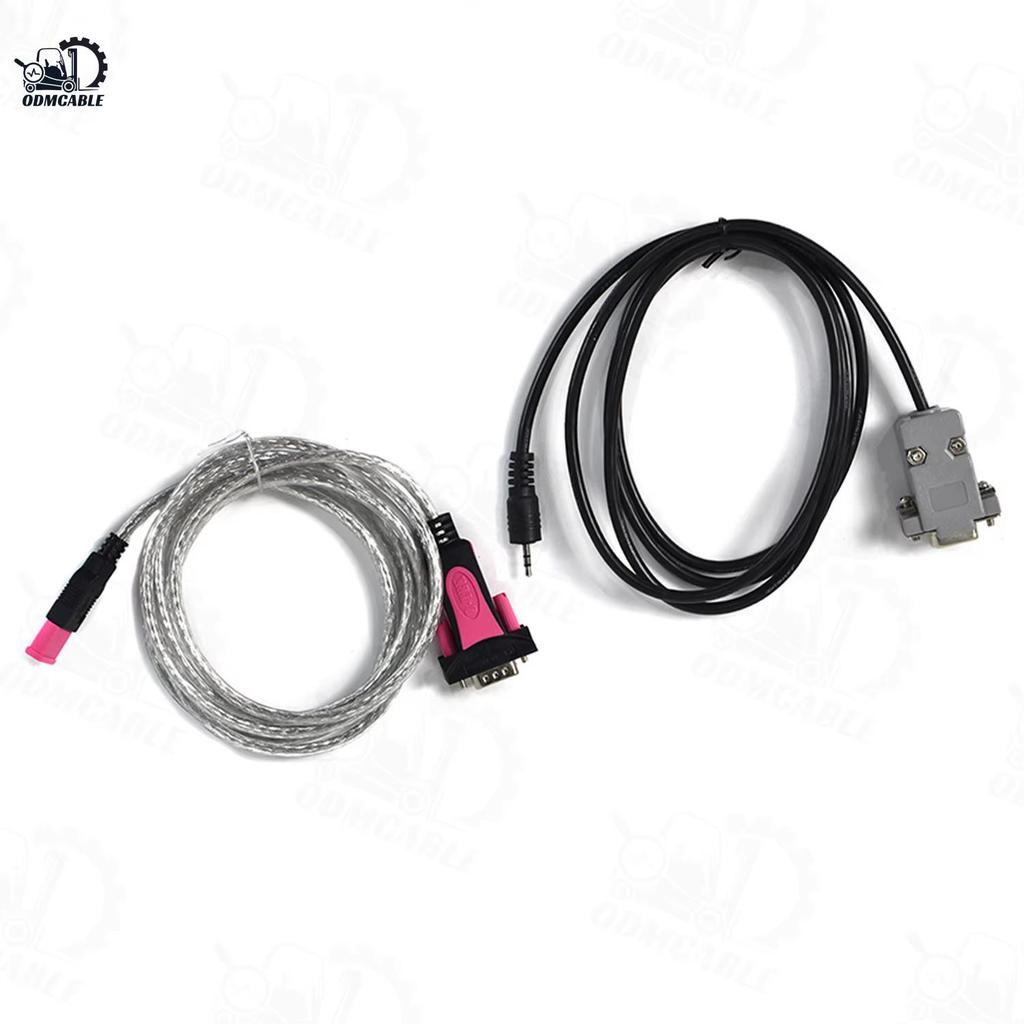 for CAT for Mitsubishi Forklift 16A68-11320 12 Pin 16A68-00800 Round Pin USB Cables forkLift Truck Diagnostic Scanner Tool