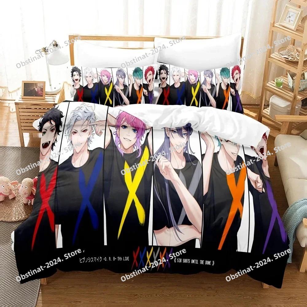 3D Printed Hypnosis Mic Division Rap Battle Bedding Set Boys Girls Twin Queen Size Duvet Cover Pillowcase Bed Kids Adult