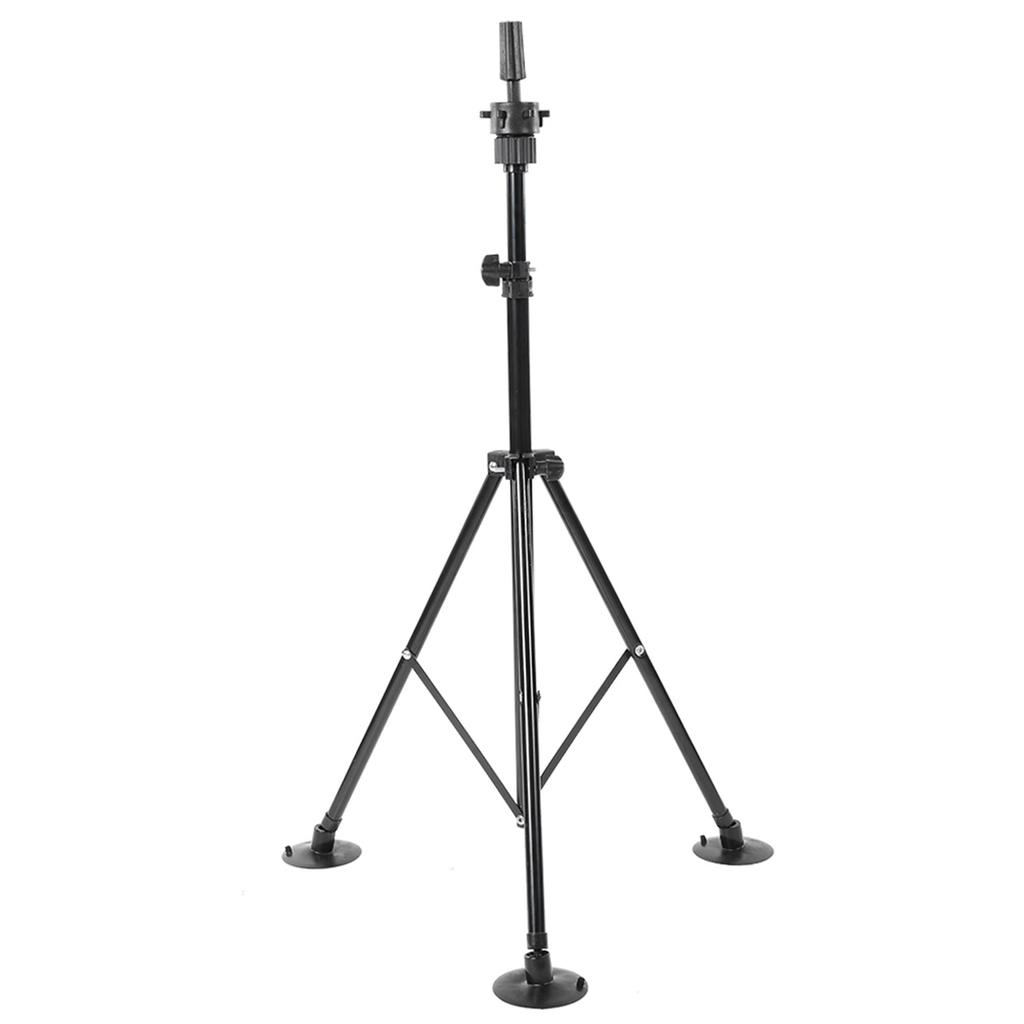 Wig Head Stand Mannequin Tripod Adjustable Hairdressing False Head Mold Stand BracketBlack