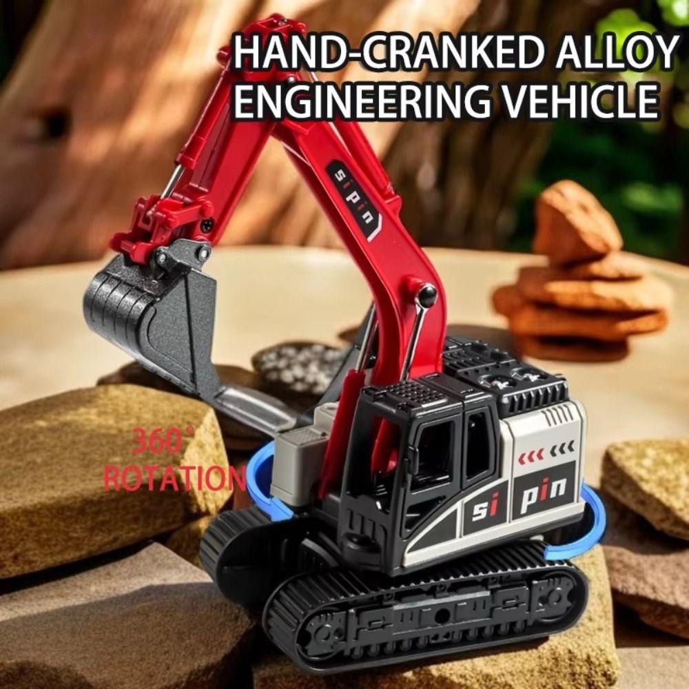 Simulation Excavator Model Toy Rotatable Forklift Car Model  Collection