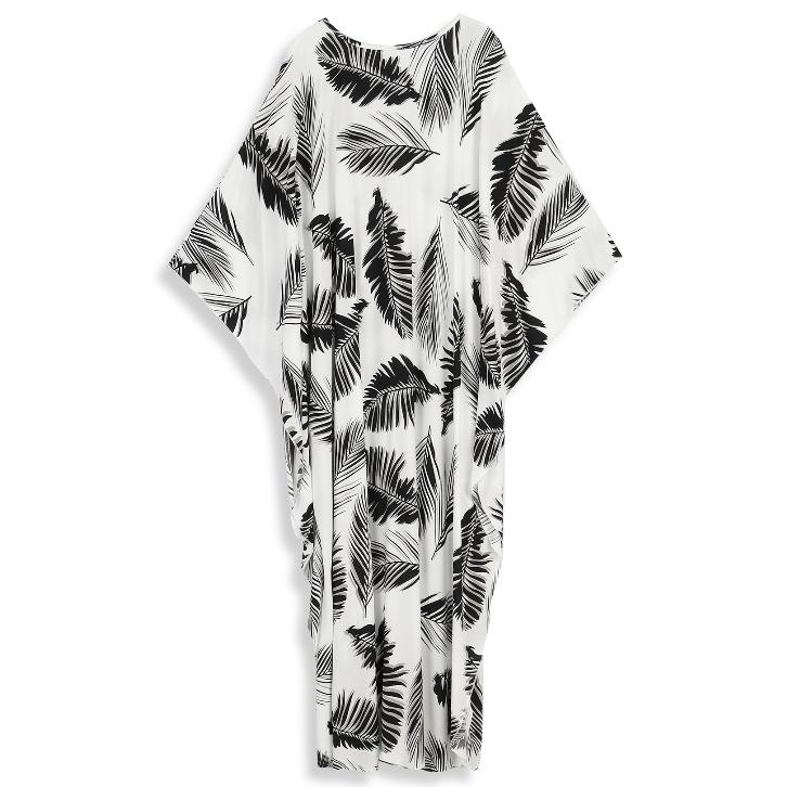 EDOLYNSA Bikini cu dungi cu zebră sexy acoperitoare casual cu decolteu în V, rochie de plajă de vară, îmbrăcăminte de plajă pentru femei, costum de baie, acoperire Q1297