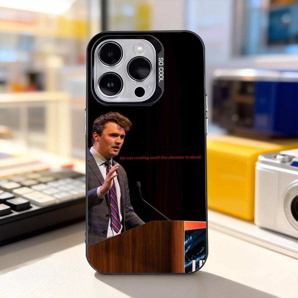 

Чехол для телефона L-Legends C-Charlie K-Kirk Для iPhone 11,12,13,14,15,16,17,Pro,Max,Plus,E,Air,Mini IMD Матовый Черный iPhone17promax