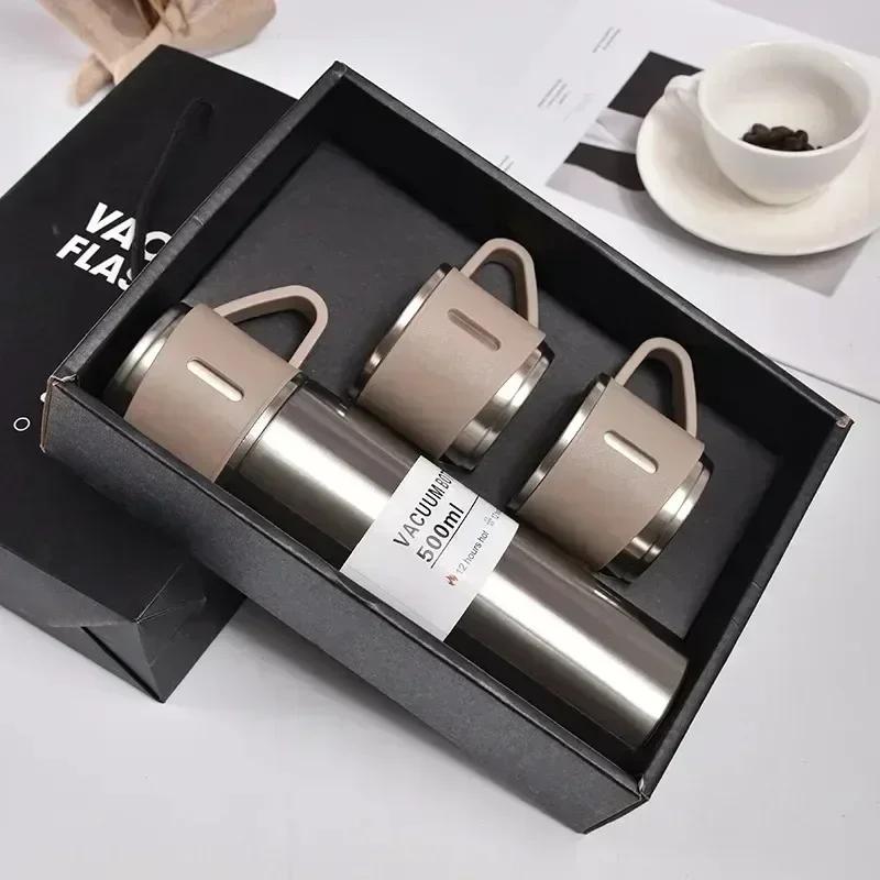 304 Stainless Steel Insulated Mug Commemorative Holiday Gift Cup Unisex Portable Multi-Cover Handheld Mug