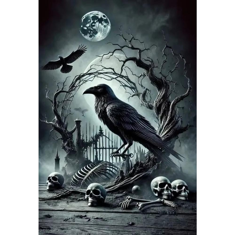 Dark Academia Art The Witch Demon Poster Prints For Living Room Home Decor Magic World Gothic Crow Canvas Painting Wall Art G