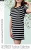 Short Sleeve Loose Fit Maxi Cute Long Sleeve Maxi Straight Everyday Black [emptio] Women's T-Shirt Dress, Top, T-Shirt, Oversized, Slimming, Striped,