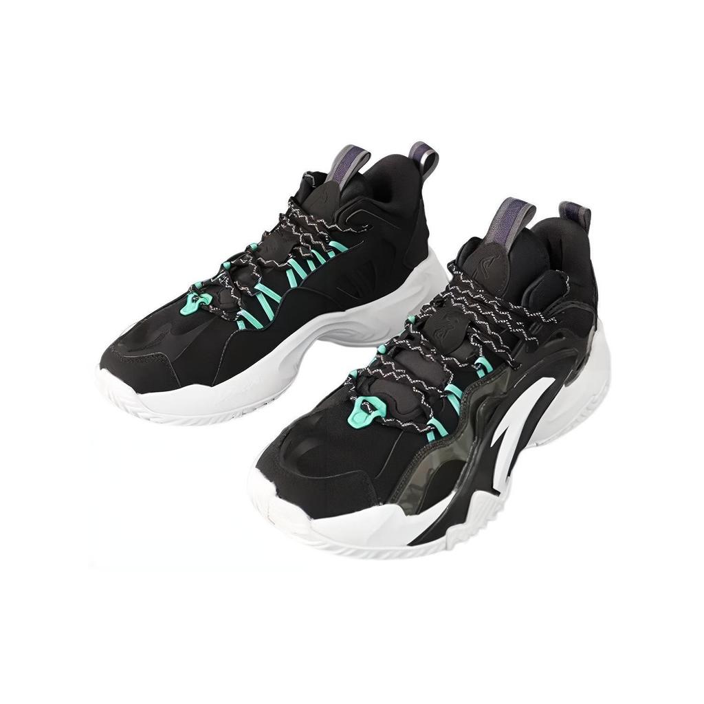 Anta Airspace 3 UFO Slip Resistant, Abrasion Resistant, Breathable Mid top Basketball Shoes Men's Black White 112111806-2