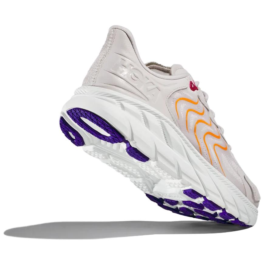Hoka One One Vibrant Bloom Clifton Ls Cushioning Durable Low Top Casual Running Shoes Unisex Sneakers Gray Orange 1141550-NBS
