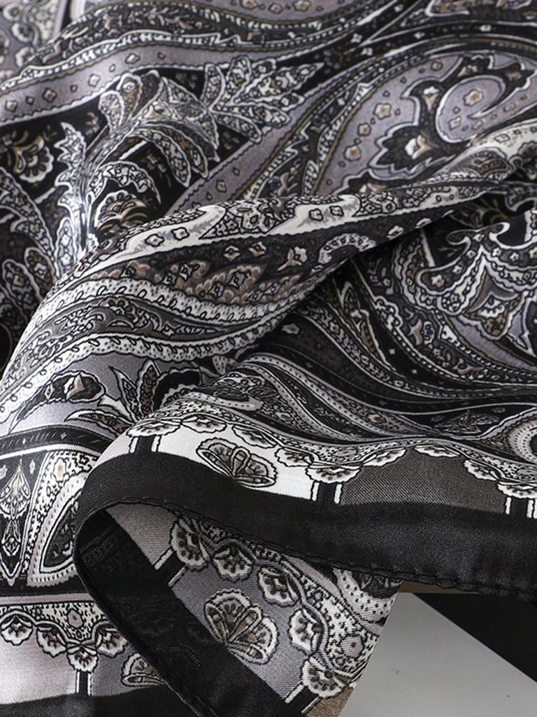 Luxury 70*70cm Square Silk Satin Scarf Women Handkerchief Printed Female Hijab Head Bandana Small Hair Neck Muffler Scarves