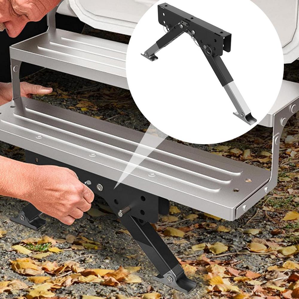 Stabilizační schody pro obytné vozy, skládací podpěry pro vstupní schody do obytných vozů, těžký stabilizační materiál pro obytné vozy pro venkovní použití a každodenní použití