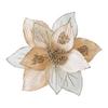 Holiday Decorations 25cm Glitter Sequins Cloth Flowers for Christmas Trees Wreaths Garland Projects and Festive Displays