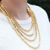 4mm Wide Diamond Chain Gold Charm Necklaces Various Sizes Can Be Matched Freely Pendant Necklace Bracelet Earrings Jewelry