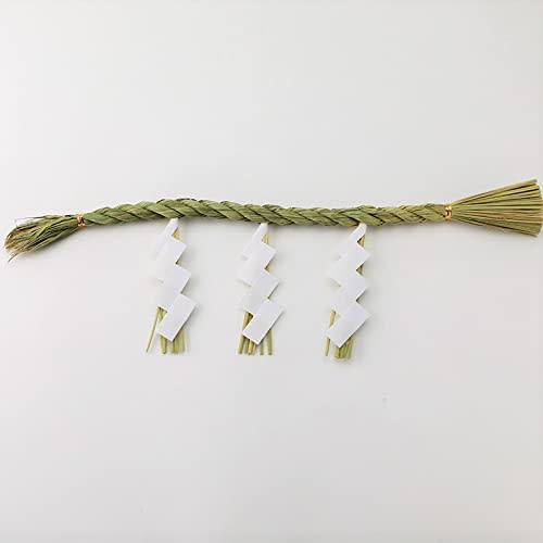1.5-foot Shimenawa with Three Cut-off Pieces, Shinto Shrine, Made in Japan, New Year's Decoration, Shinto Shrine, Torii Gate, Handcrafted by Rope Arti
