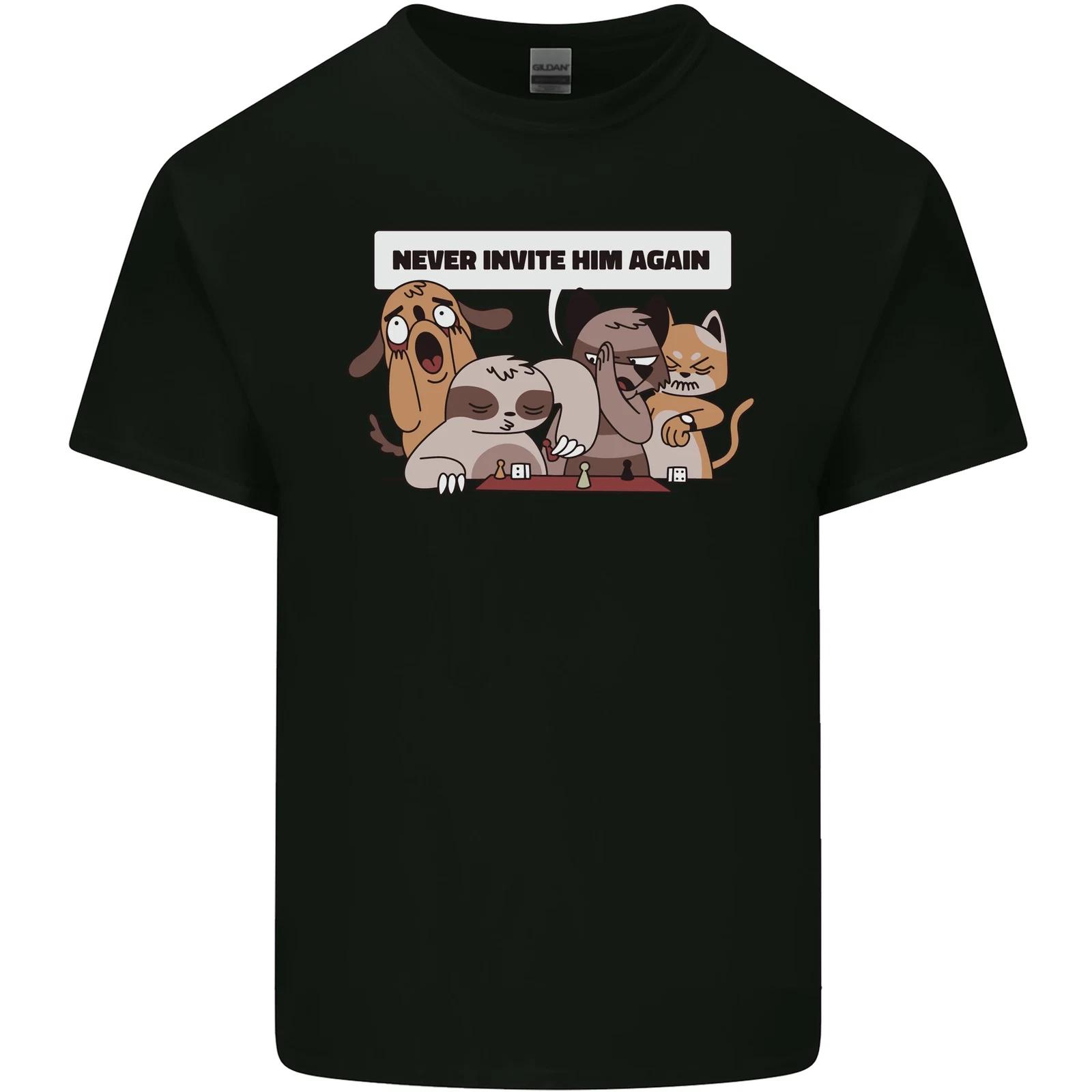Sloth Board Games Funny Kids T-Shirt Childrens L