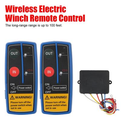 Elektrische Winde Fernbedienung Kabellos Doppel-Handset Schalter Controller 24V 12V Für Jeep ATV SUV Anhänger Auto Zubehör