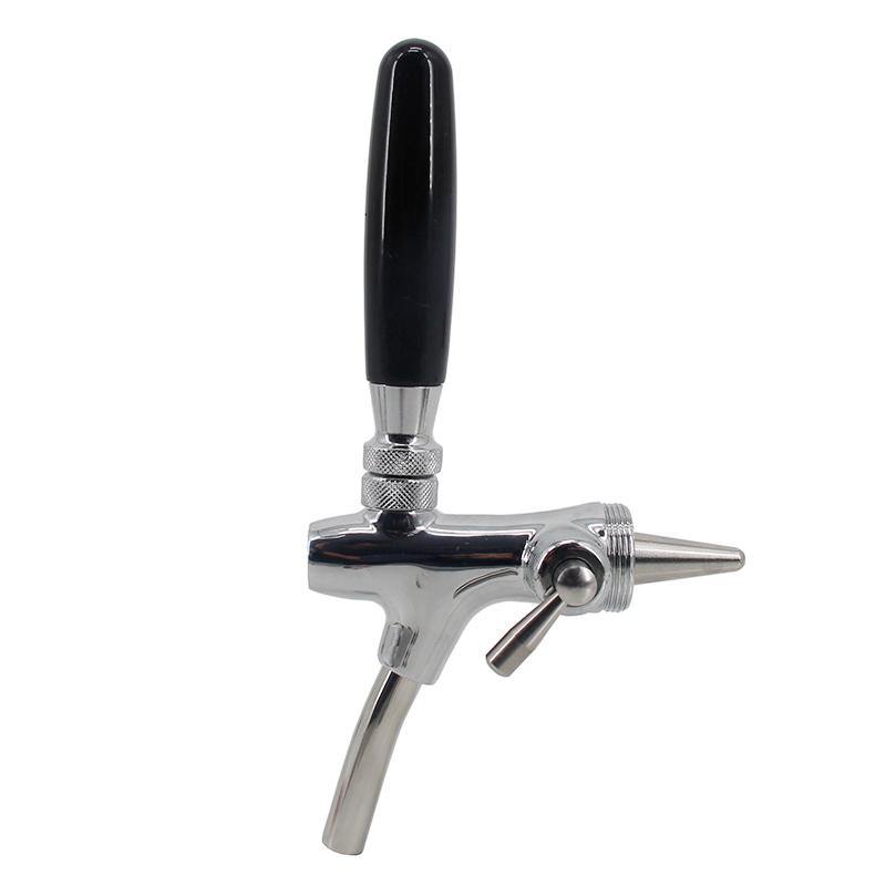 Standard European Beer Flow Control Faucet with 50mm Shank & 8mm Elbow Tailpiece G5/8" Adjustable Beer Tap Homebrew Kegging Bar