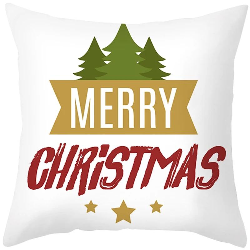 Santa Claus Snowman Schihe Tree Town Christmas Decoration Pillow Set bedroom Sofa restaurant car pillow sleeve  pillow case