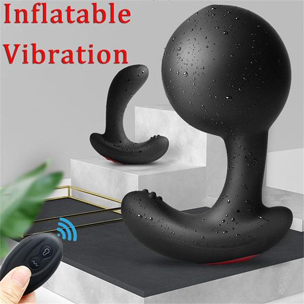 Wireless Remote Control Male Prostate Massager Inflatable Anal Plug Vibrating Butt Plug Anal Expansion Vibrator Sex Toys For Men