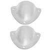 2pcs Clam Shell Vent Cable Pass Through Protective Cover Polished Stainless Steel Hardware for