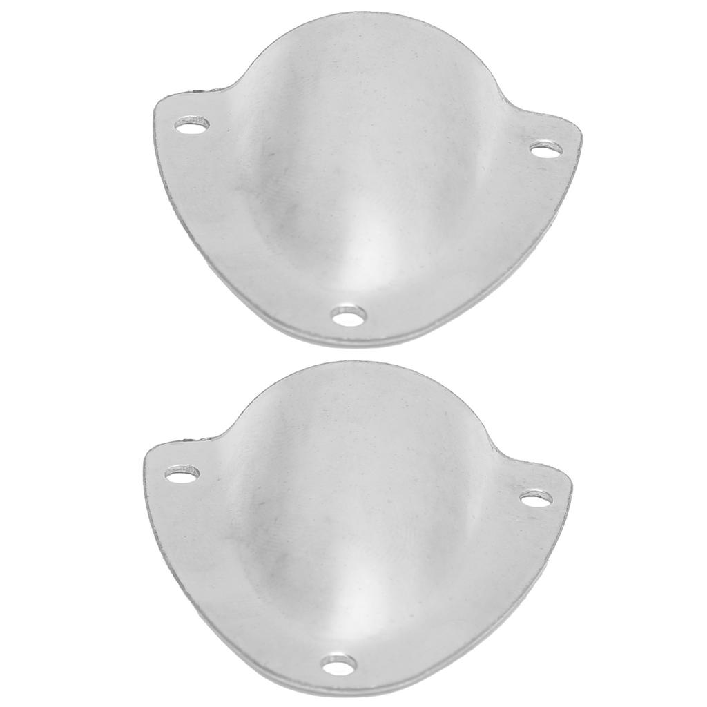 2pcs Clam Shell Vent Cable Pass Through Protective Cover Polished Stainless Steel Hardware for