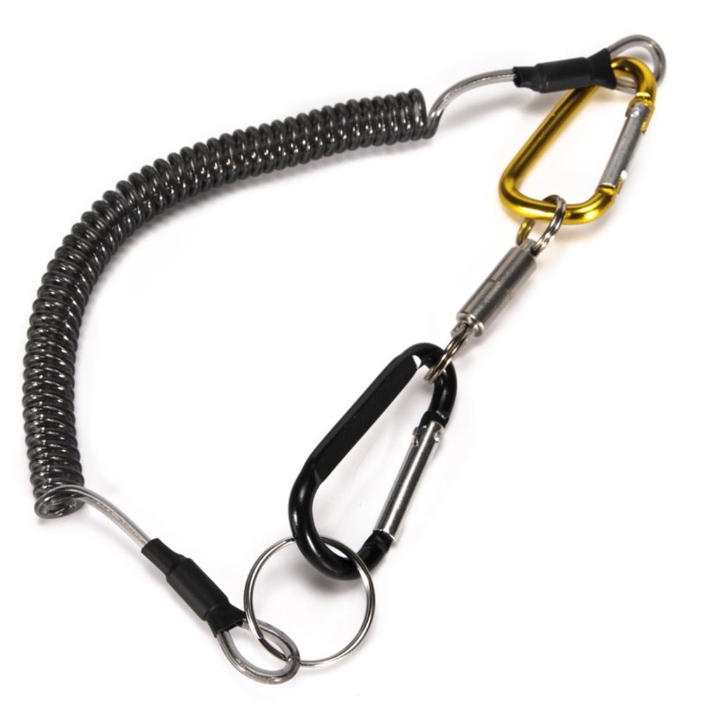 Net  Holder  With  Coil  Lanyard Strong Magnetic Quick Release Clips Carabiner For Outdoor Hiking