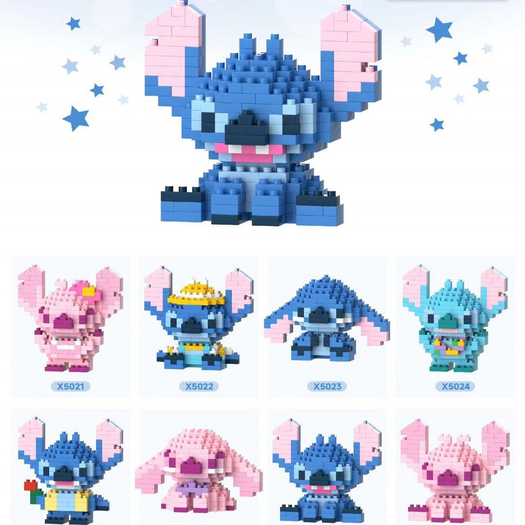 

Строительные блоки Stitch Микро-конструктор Лило и Стич Сборка 8 шт./набор 3D DIY Модель Угловые Мини-кирпичики Фигурка Игрушки Для Ребенка Рождественский Подарок No Box